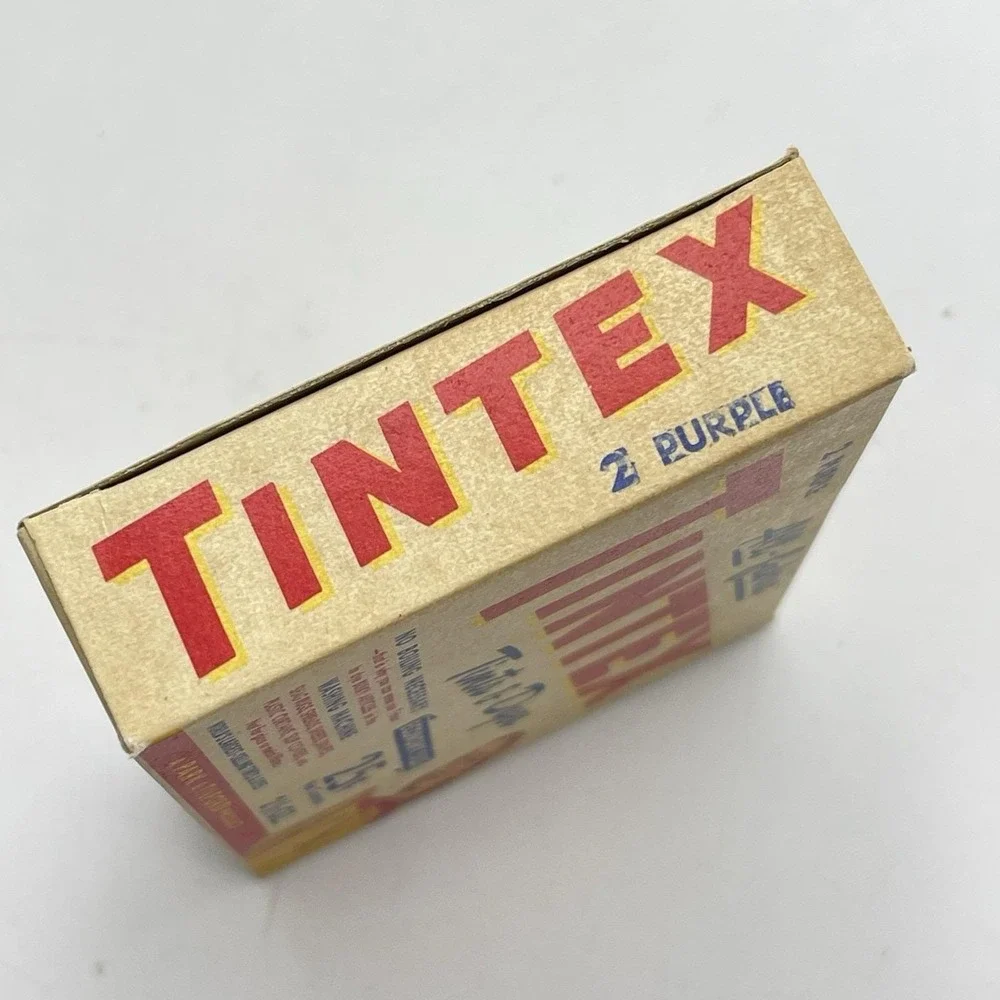 Vintage 1940s Tintex All Fabric Dye 2 Purple Economy‎ Size NOS Unopened